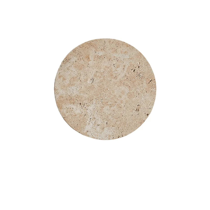 Natural Yellow Stone LED Wall Sconce – Nordic Wabi-Sabi Travertine Effect Light