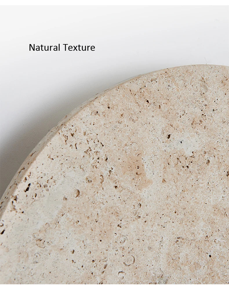Natural Yellow Stone LED Wall Sconce – Nordic Wabi-Sabi Travertine Effect Light