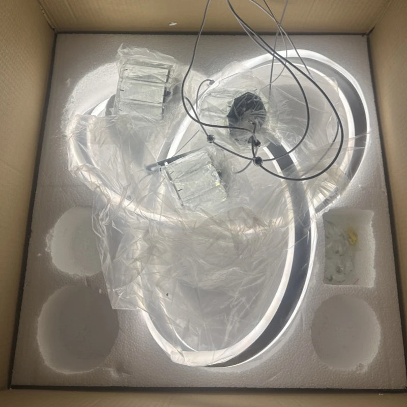 Modern Crystal Ceiling Light with Adjustable LED