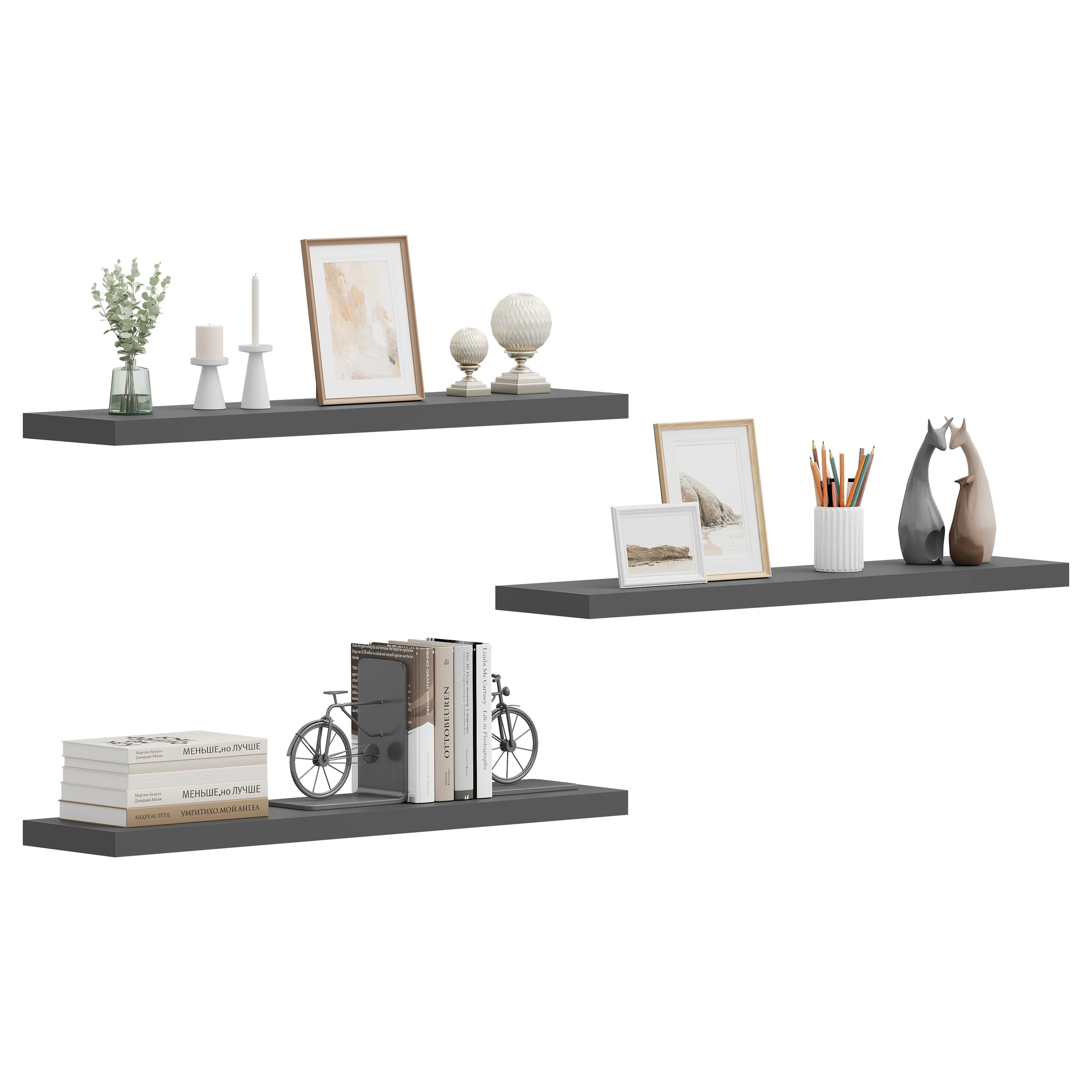 Modern Wall-Mounted Wooden Shelf