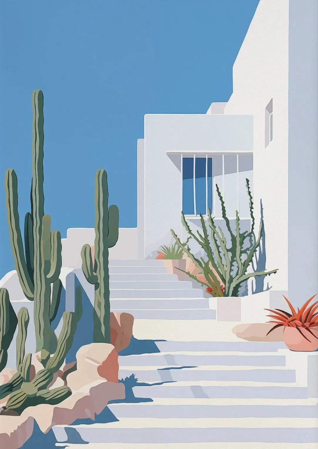 The Mediterranean — Minimalist Architecture Canvas