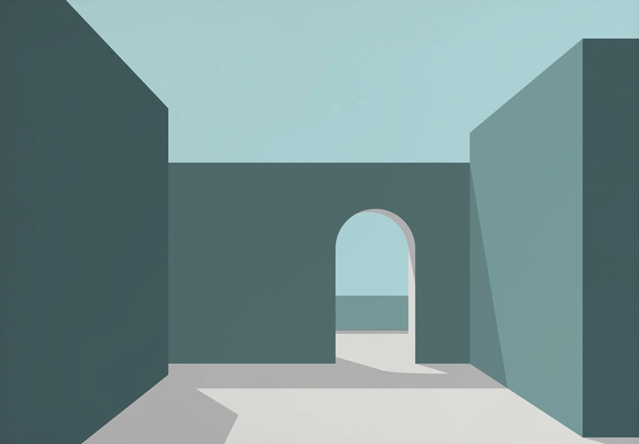 The Mediterranean — Minimalist Architecture Canvas