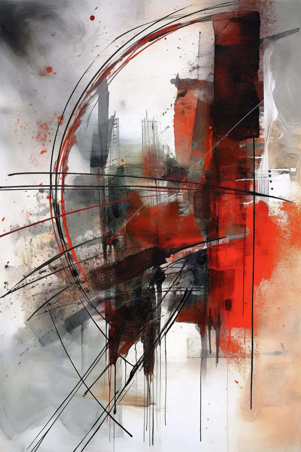 Classic Abstract Oil Canvas Print – Matte Wall Art