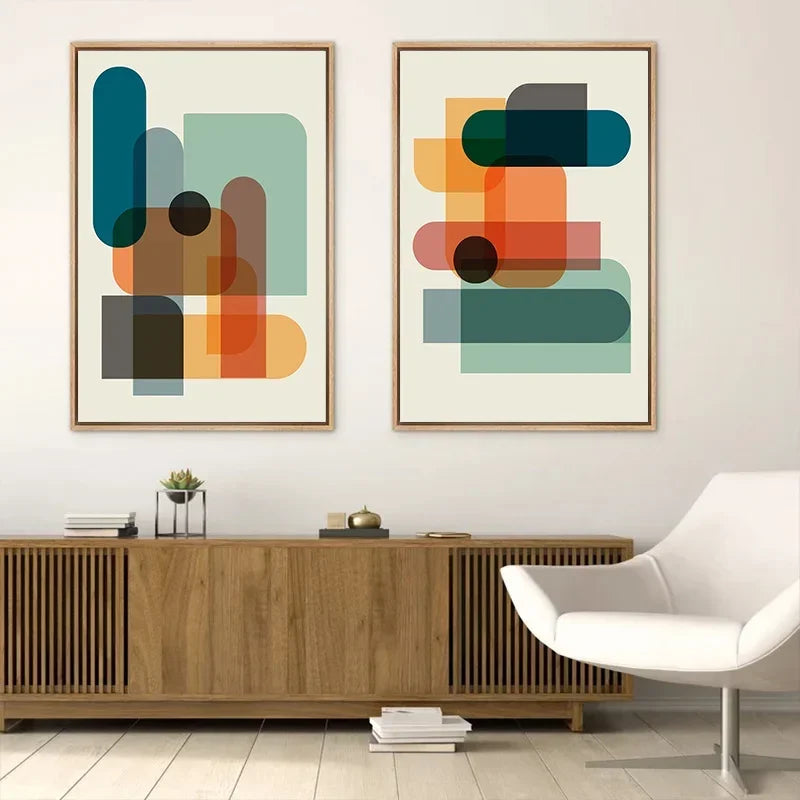 Colour Pop Abstract Print Set — Modern Wall Art