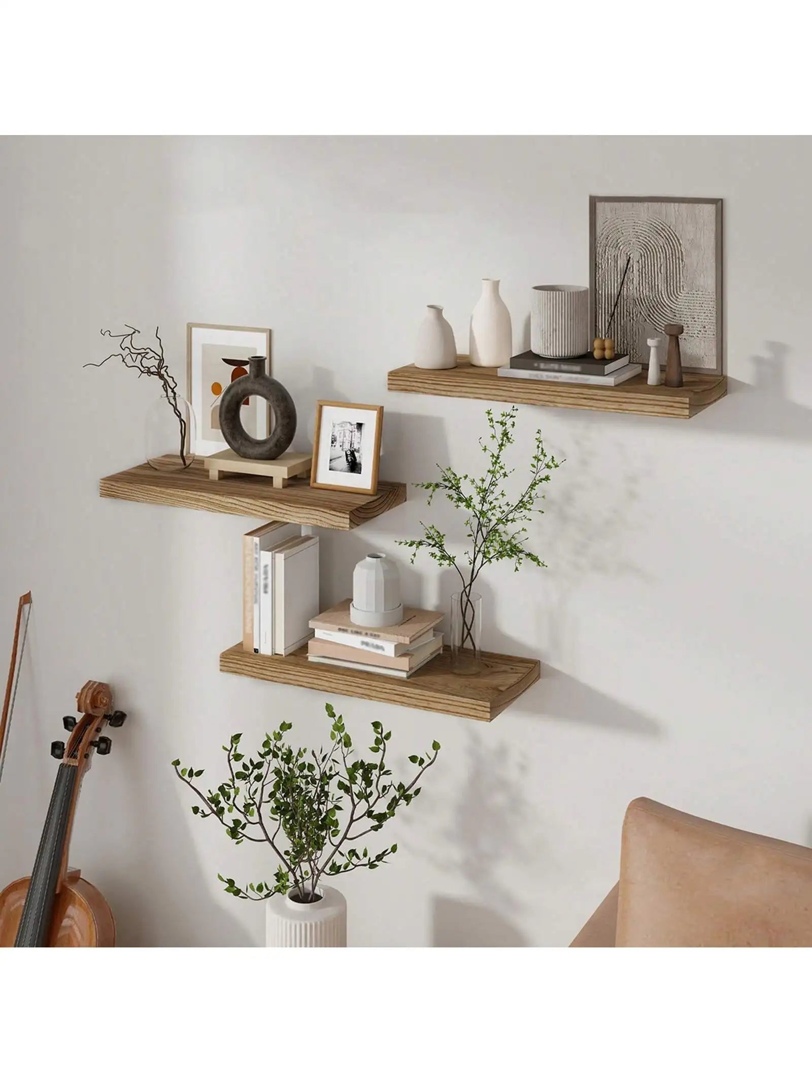 Modern Wooden Floating Wall Shelf