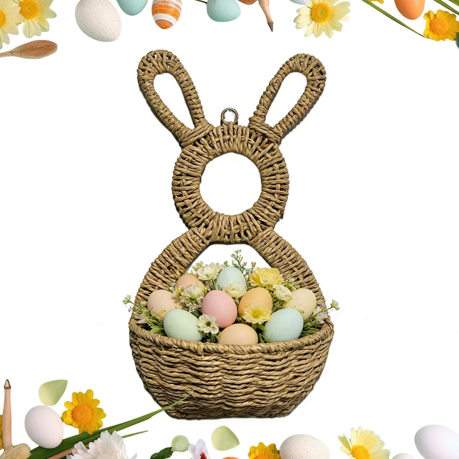Easter Bunny Hanging Flower Basket
