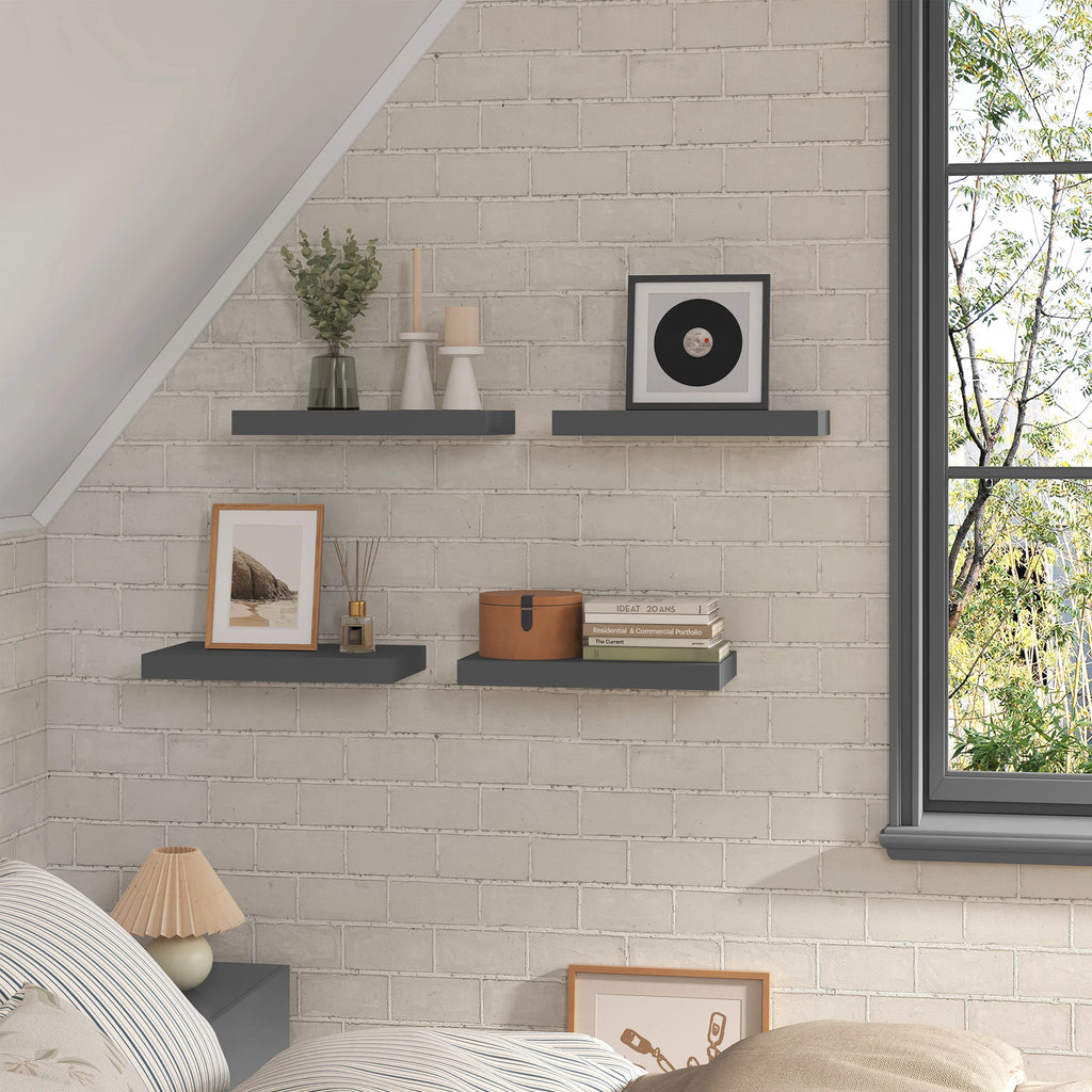 Modern Wall-Mounted Wooden Shelf