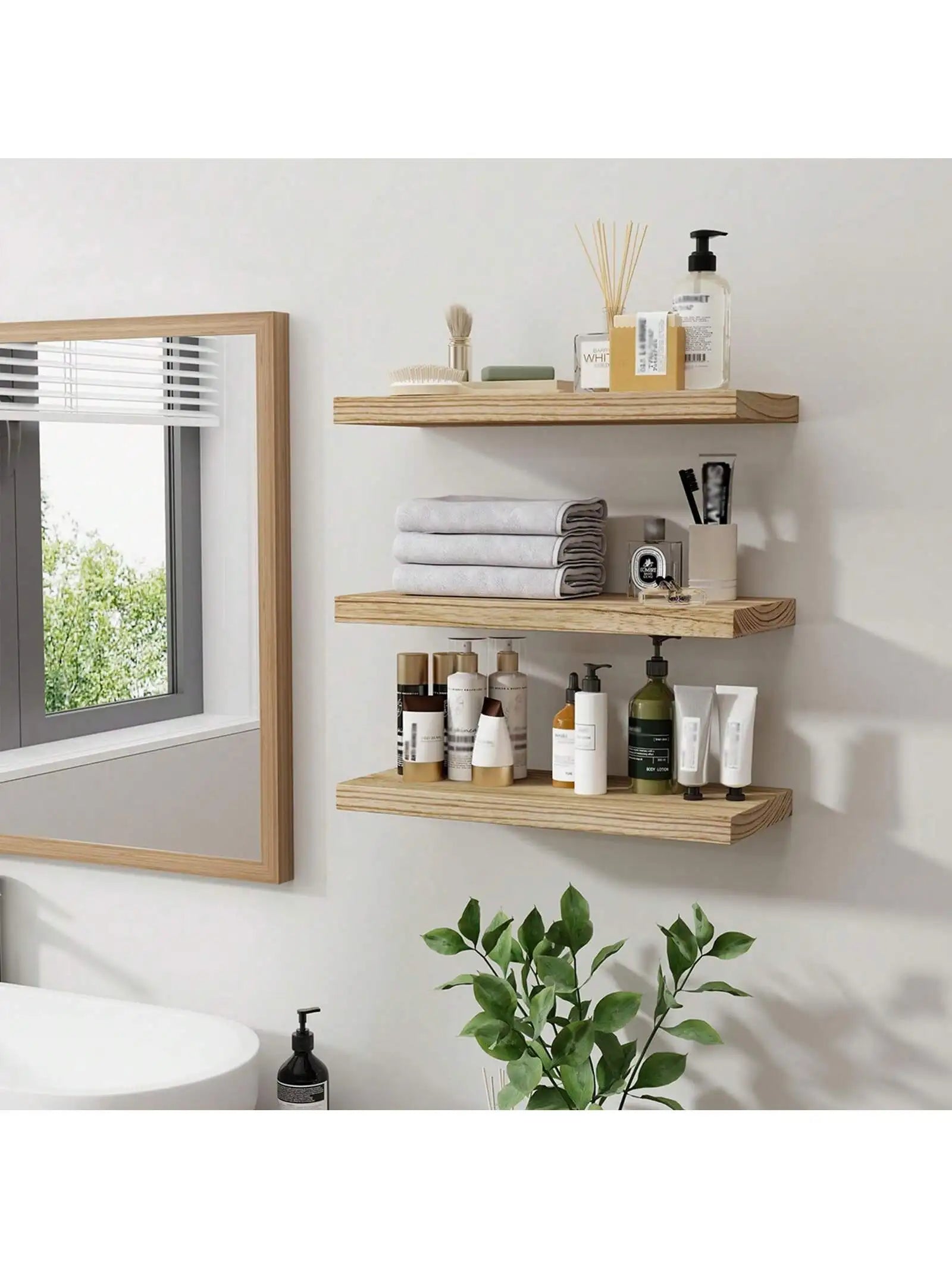 Modern Wooden Floating Wall Shelf