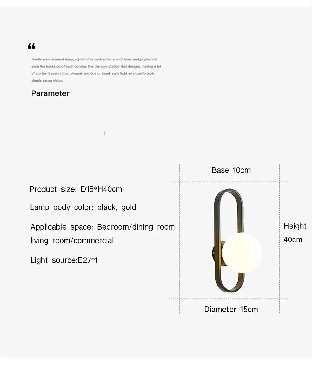 Luxury LED Wall Sconce – Modern Up & Down Decorative Wall Light