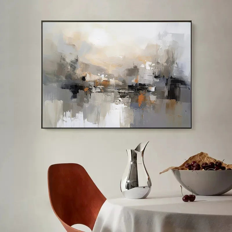 Classic Abstract Oil Canvas Print – Matte Wall Art