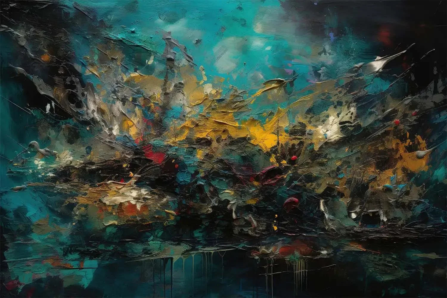 Classic Abstract Oil Canvas Print – Matte Wall Art