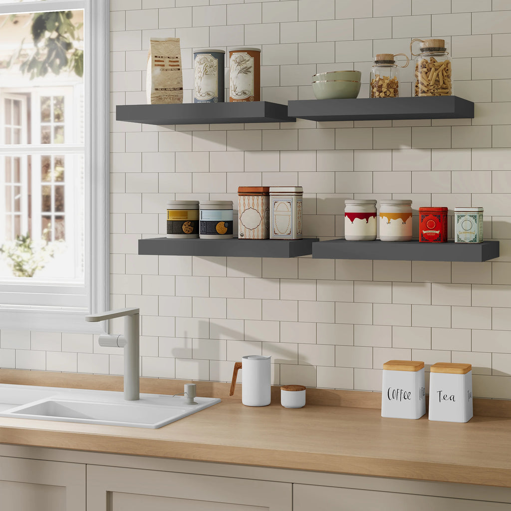 Modern Wall-Mounted Wooden Shelf