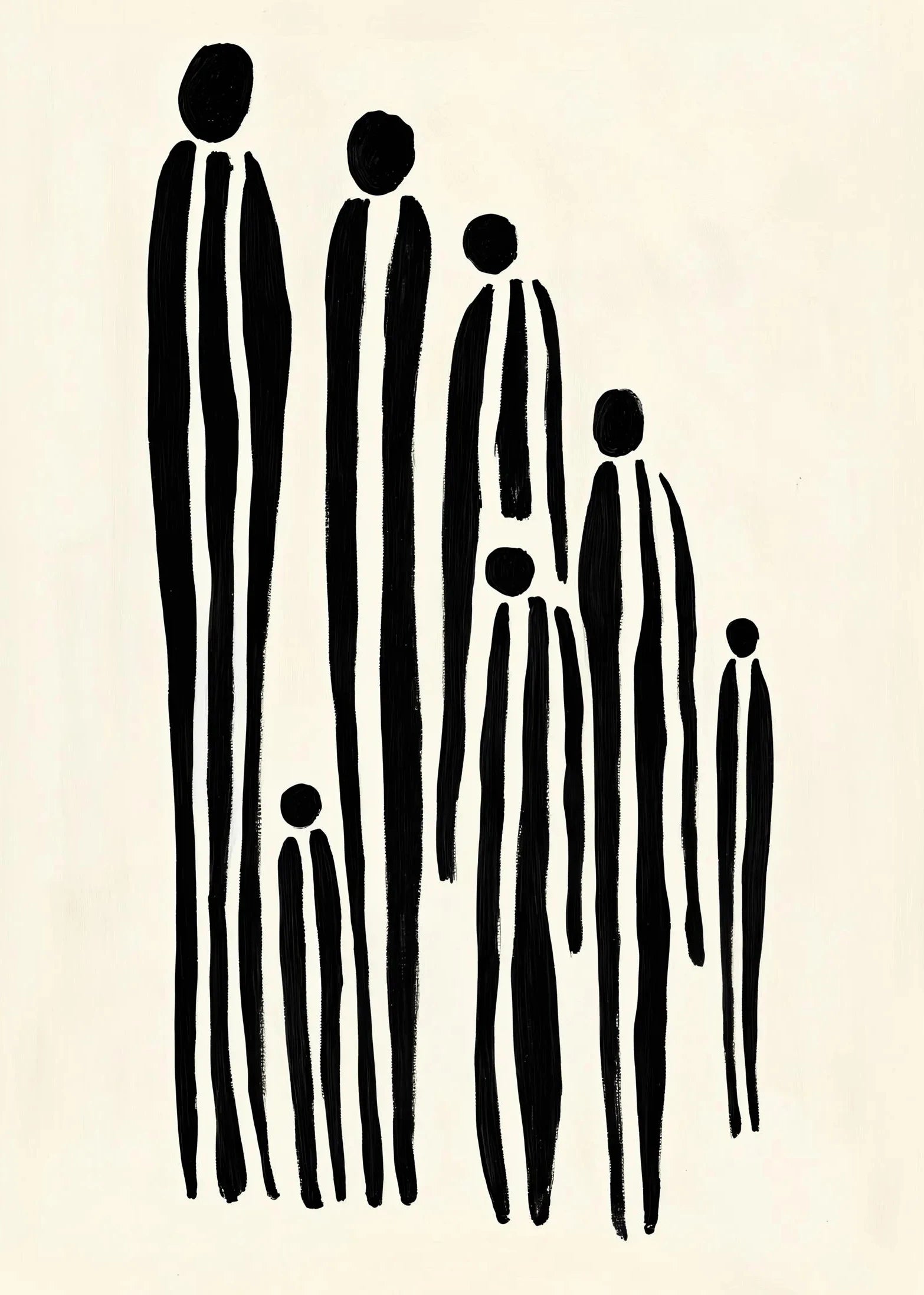 Minimalist Woman & Black Cat Line Art Print – Modern Black & White Wall Decor