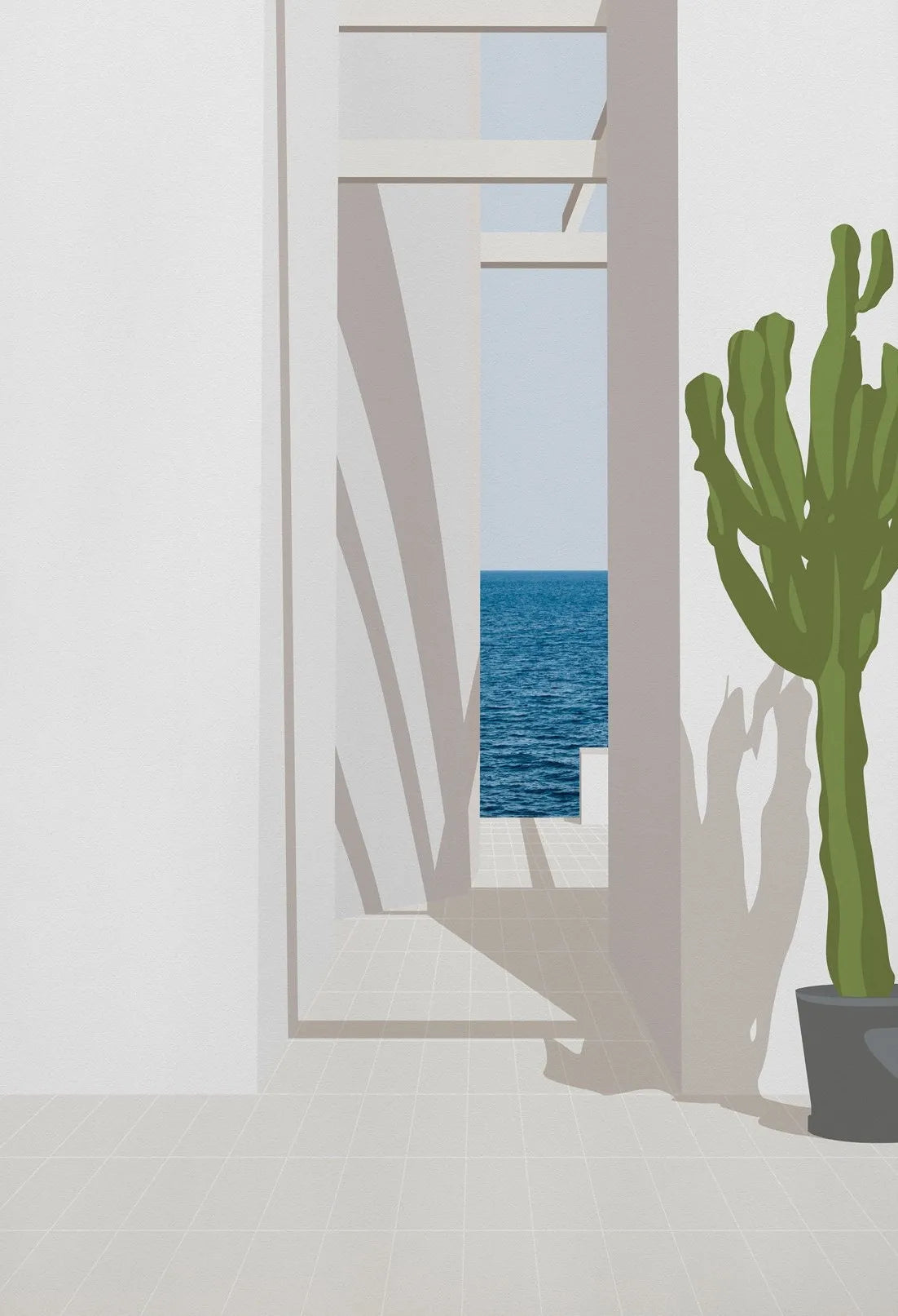 The Mediterranean — Minimalist Architecture Canvas