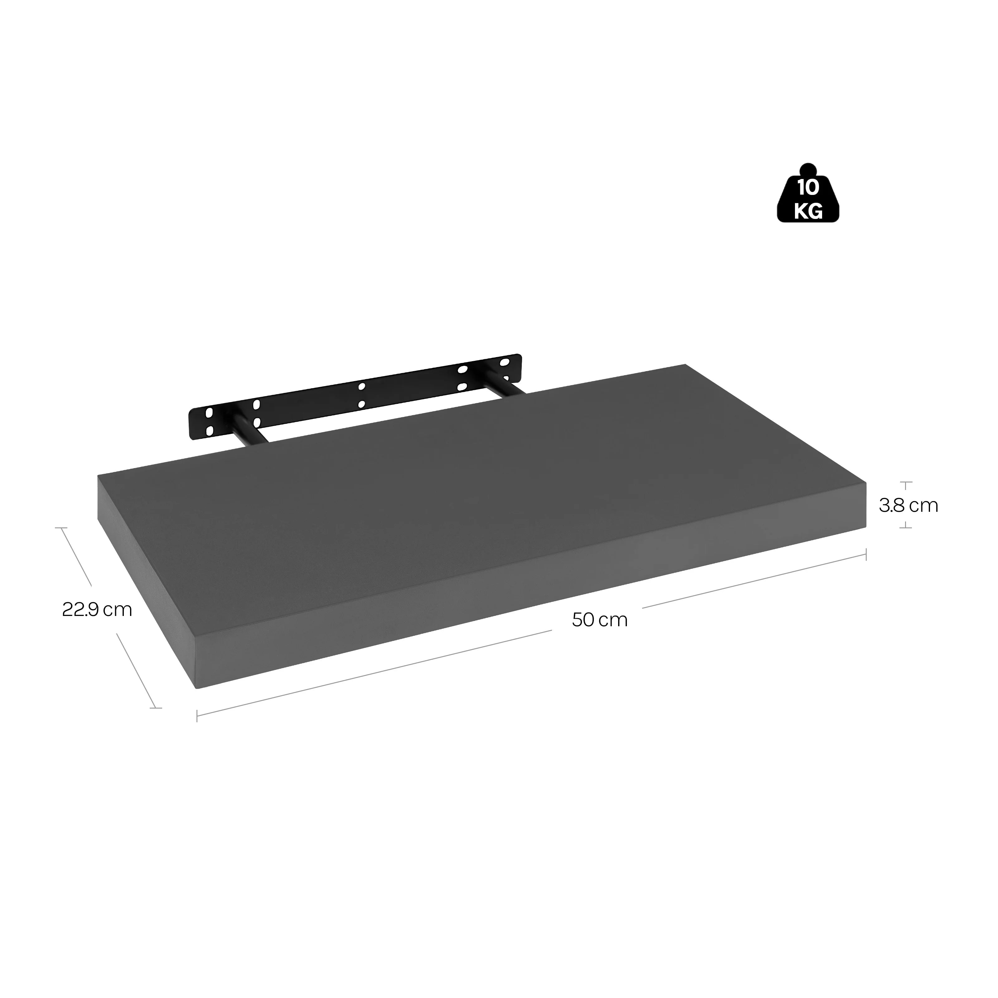 Modern Wall-Mounted Wooden Shelf
