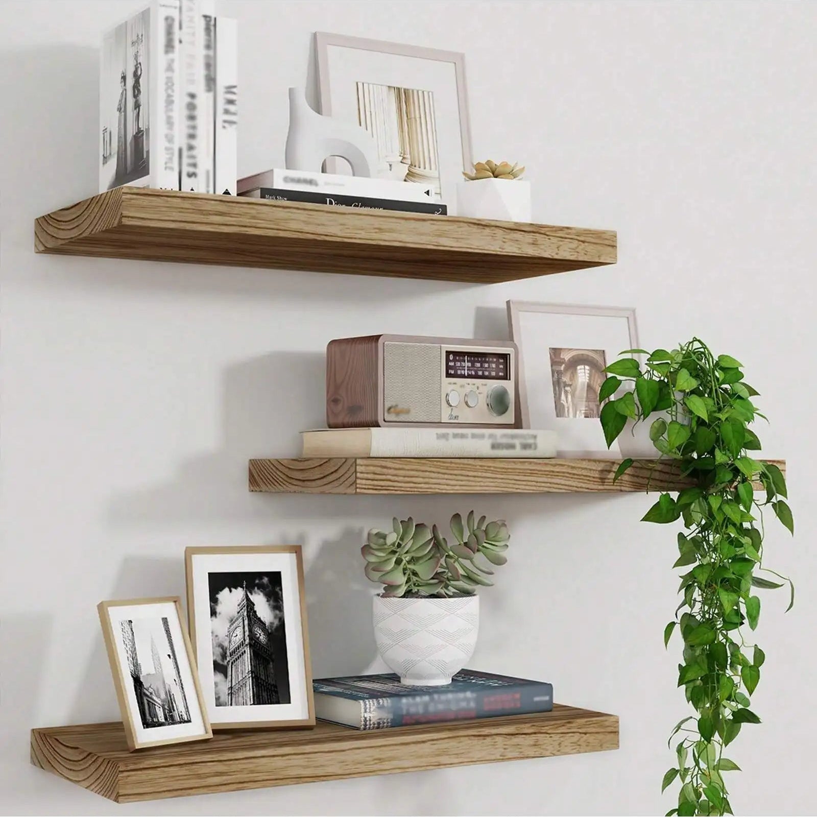 Modern Wooden Floating Wall Shelf