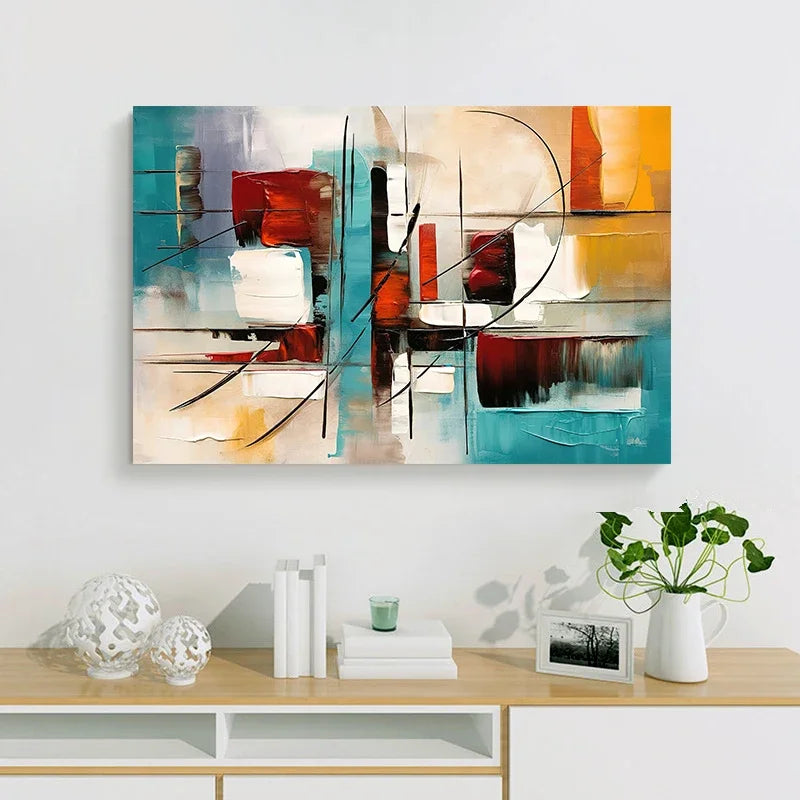 Classic Abstract Oil Canvas Print – Matte Wall Art