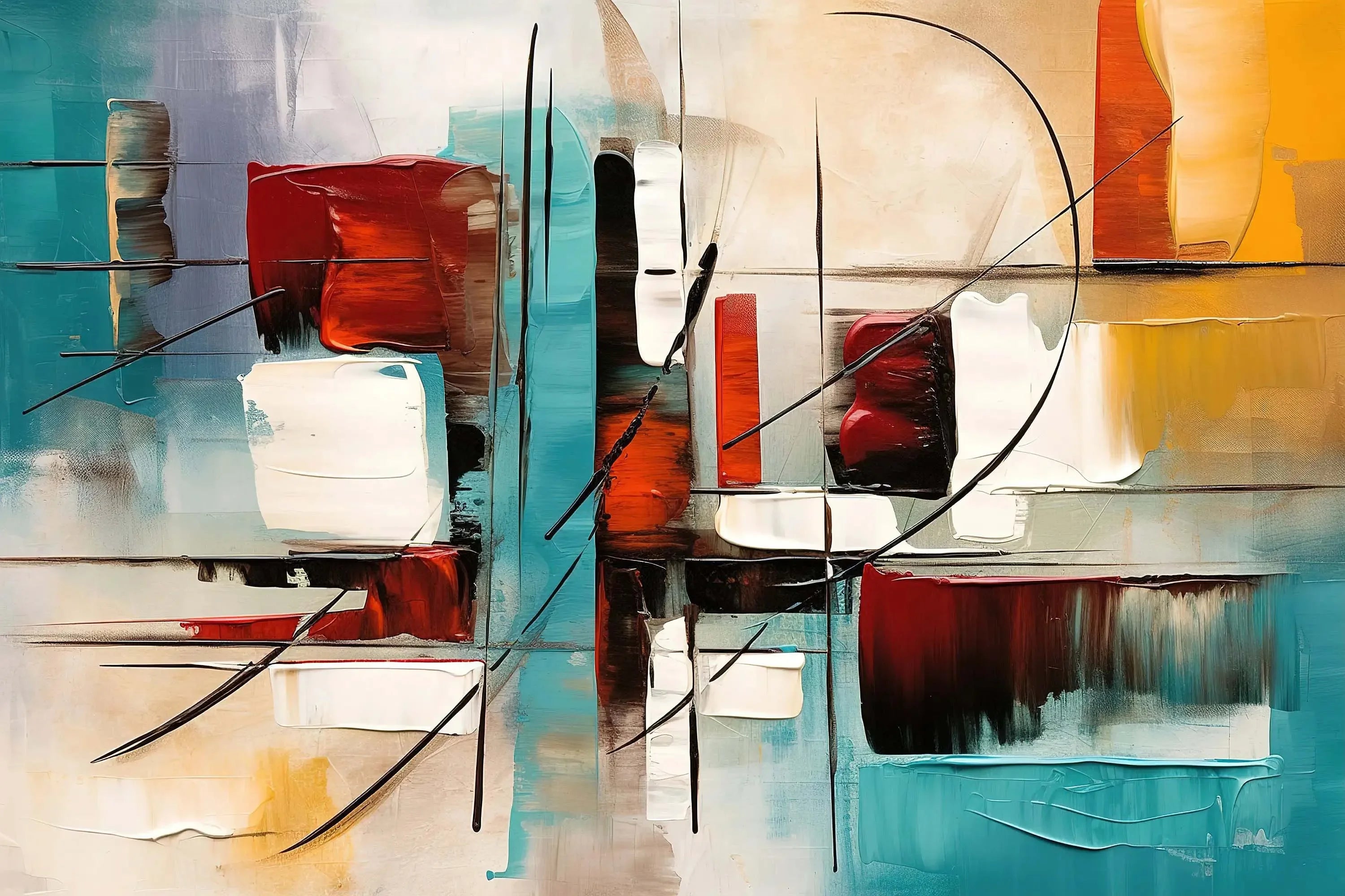 Classic Abstract Oil Canvas Print – Matte Wall Art