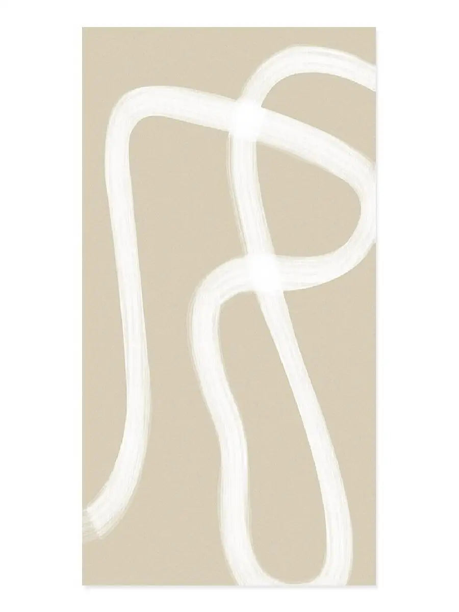 Boho Matisse Beige Line Art Canvas – Minimalist Wall Print