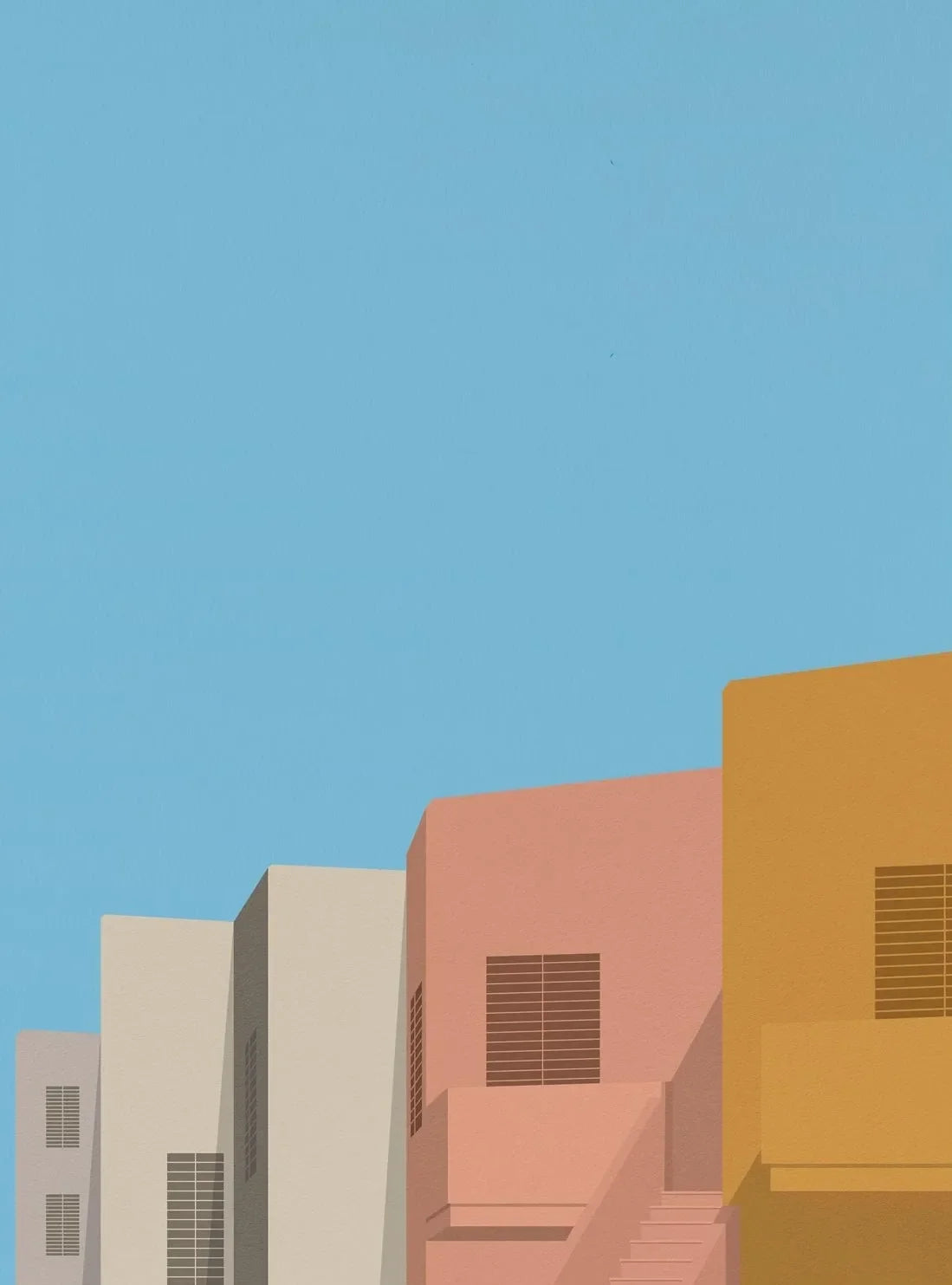 The Mediterranean — Minimalist Architecture Canvas