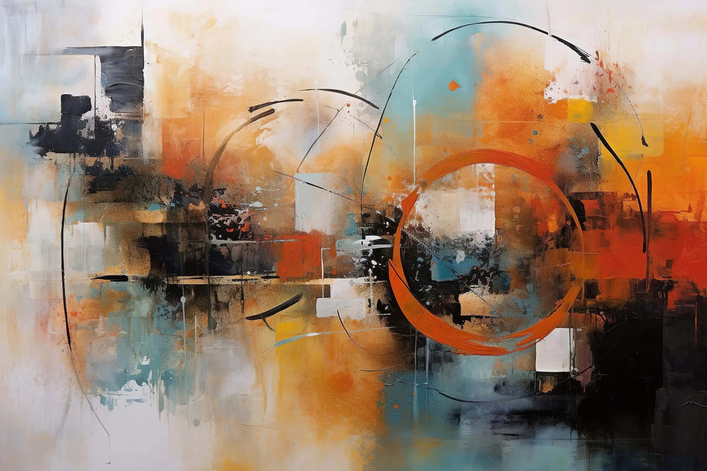 Classic Abstract Oil Canvas Print – Matte Wall Art