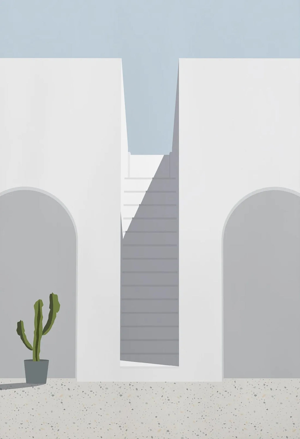 The Mediterranean — Minimalist Architecture Canvas