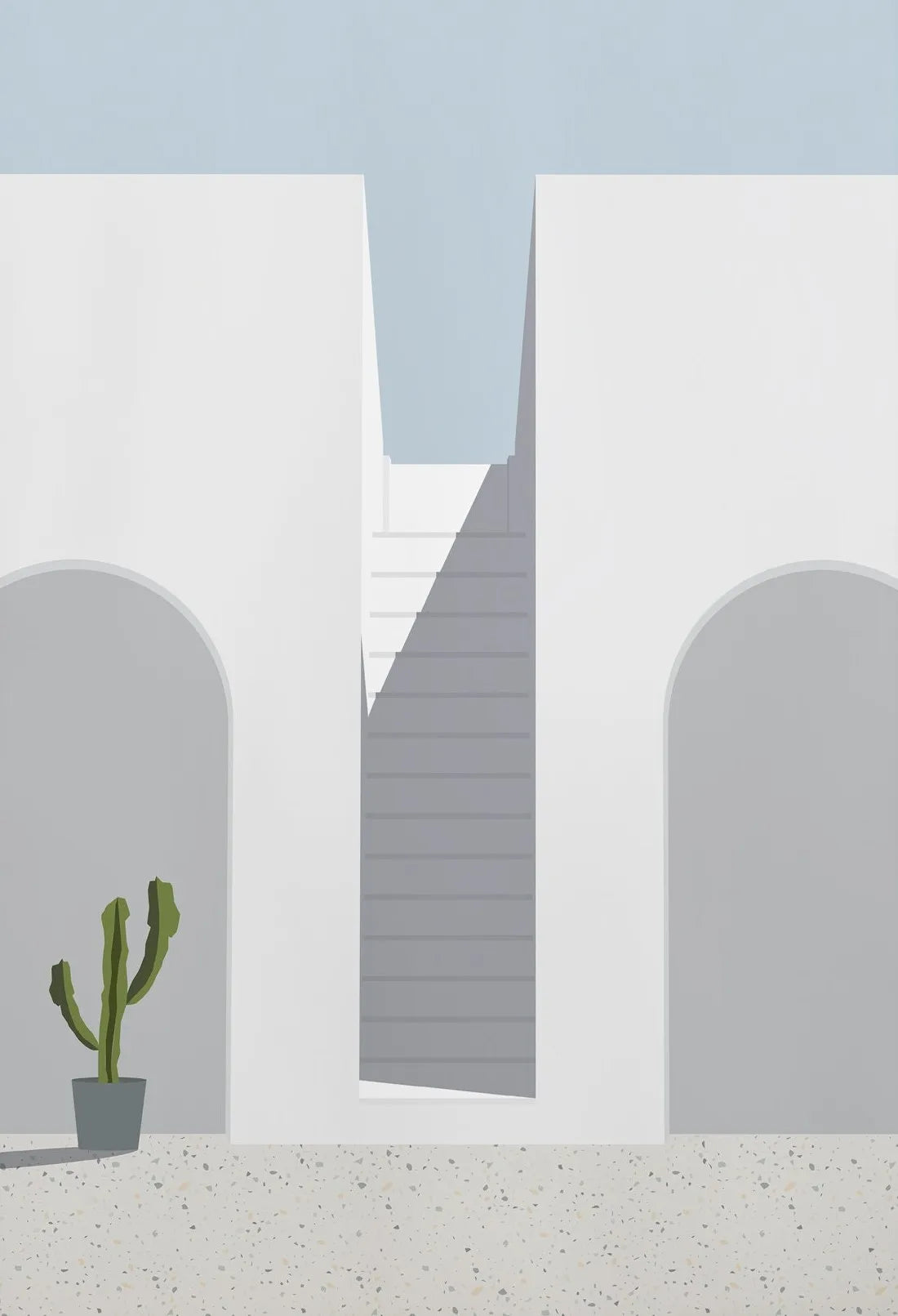 The Mediterranean — Minimalist Architecture Canvas