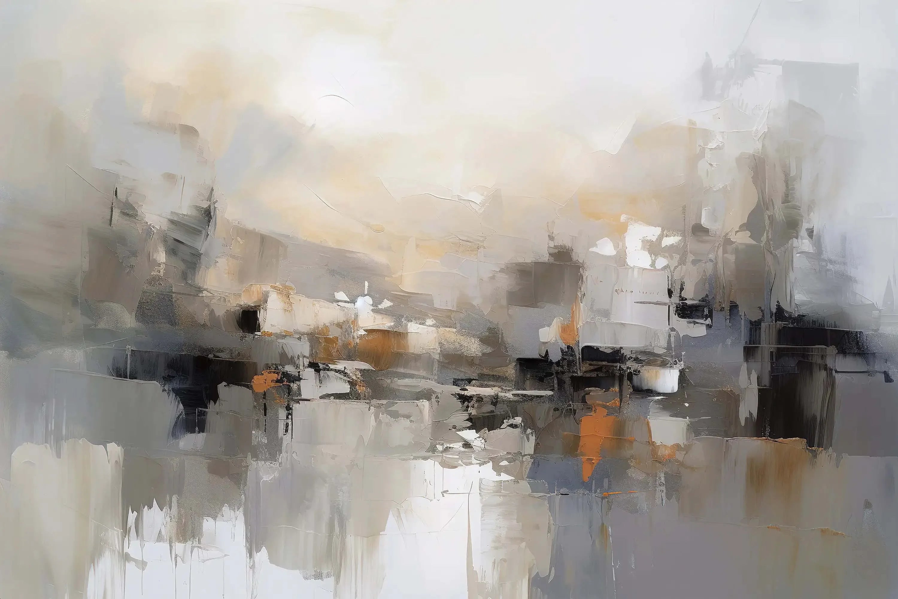 Classic Abstract Oil Canvas Print – Matte Wall Art