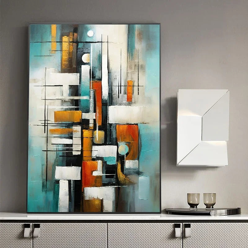 Classic Abstract Oil Canvas Print – Matte Wall Art