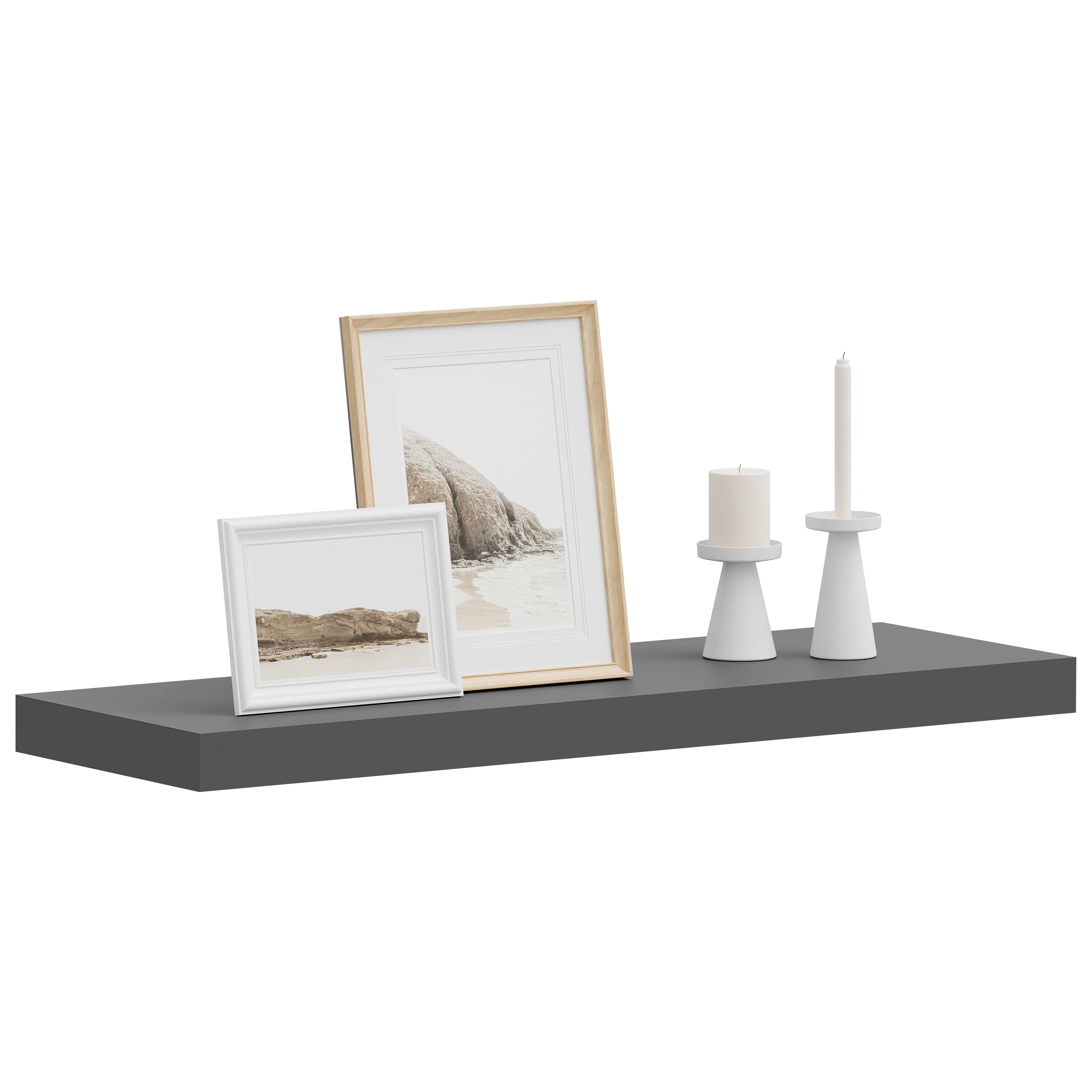 Modern Wall-Mounted Wooden Shelf
