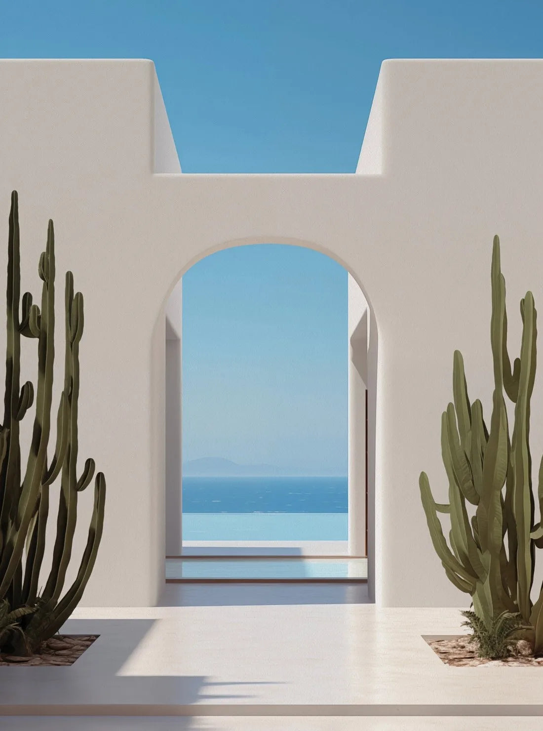 The Mediterranean — Minimalist Architecture Canvas