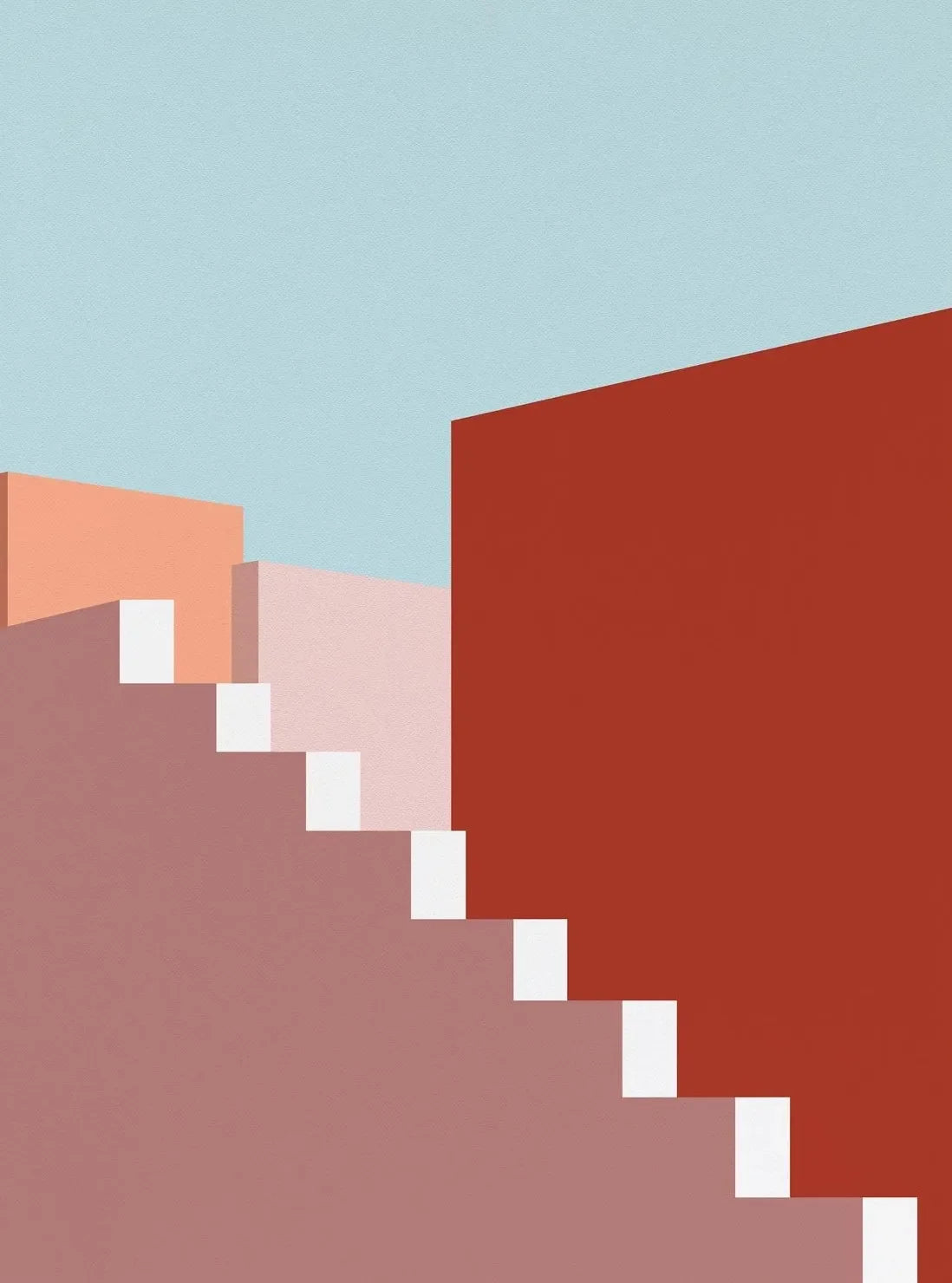 The Mediterranean — Minimalist Architecture Canvas