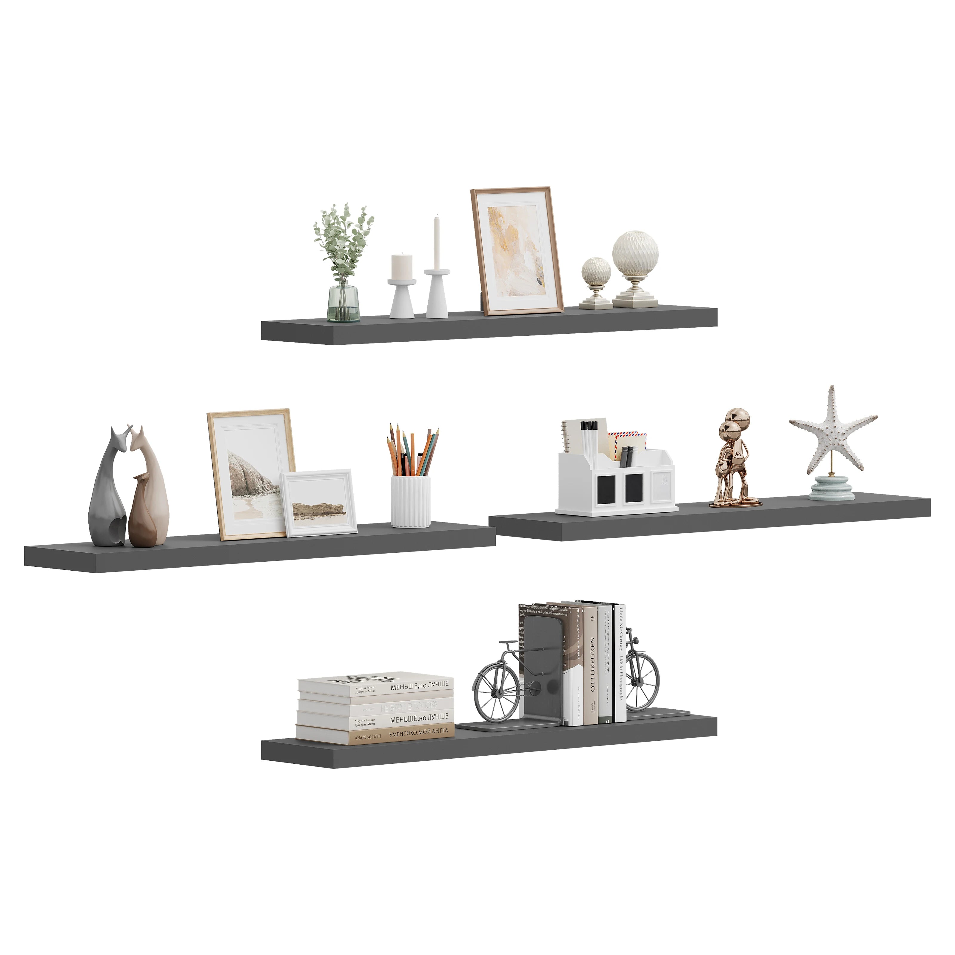 Modern Wall-Mounted Wooden Shelf