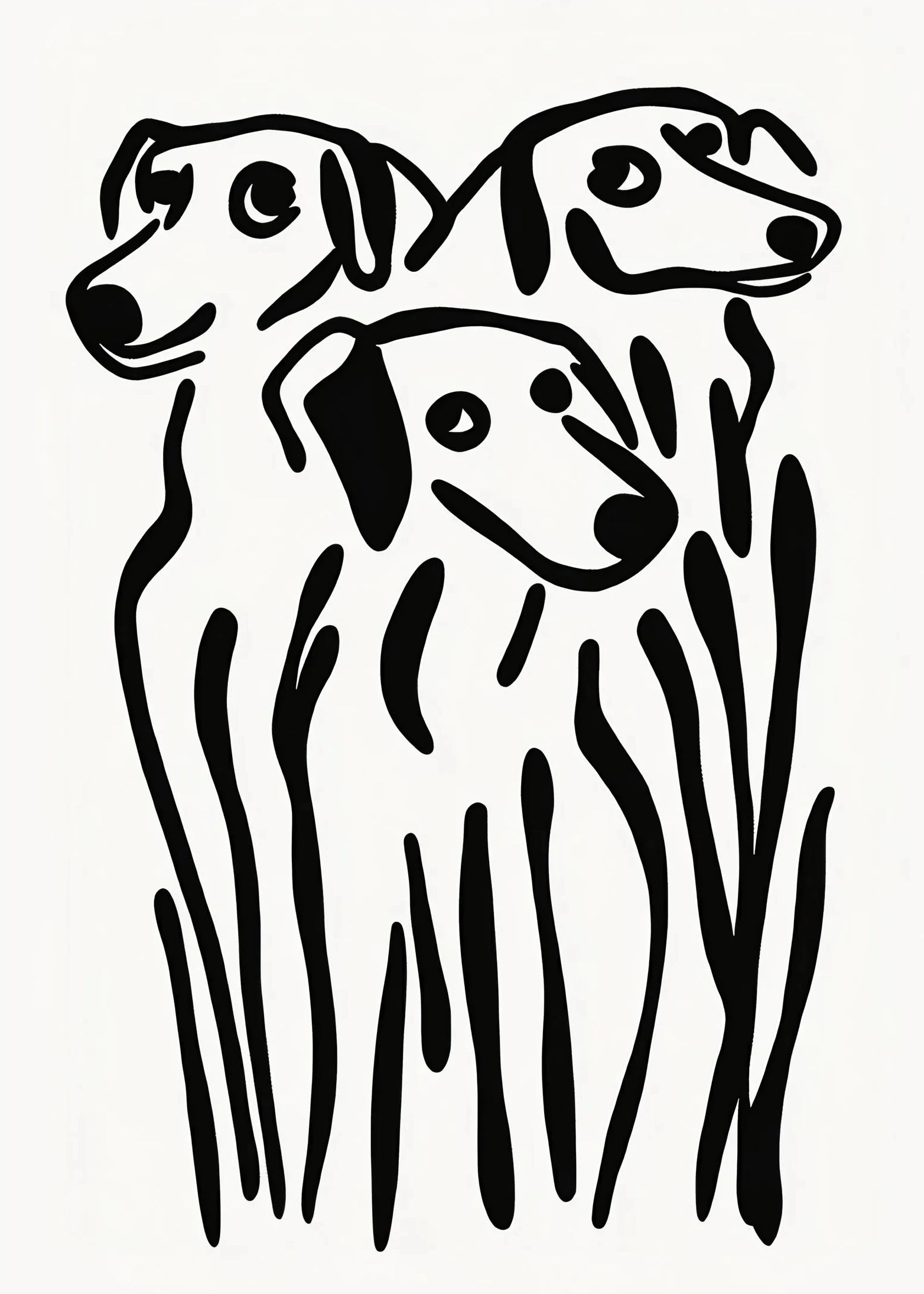 Minimalist Woman & Black Cat Line Art Print – Modern Black & White Wall Decor